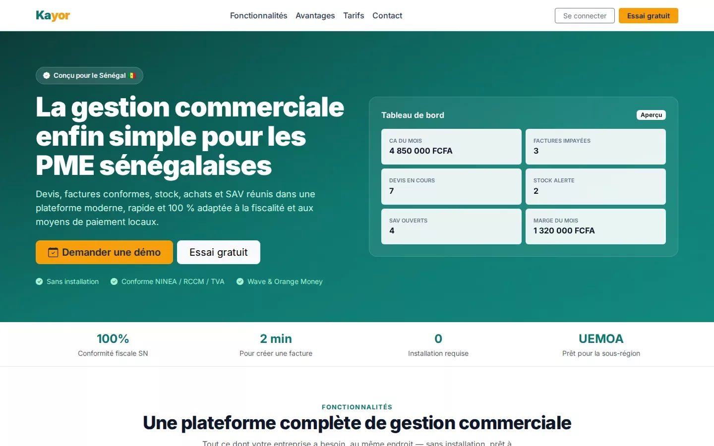 EKTO SEN — Web / Plateforme
